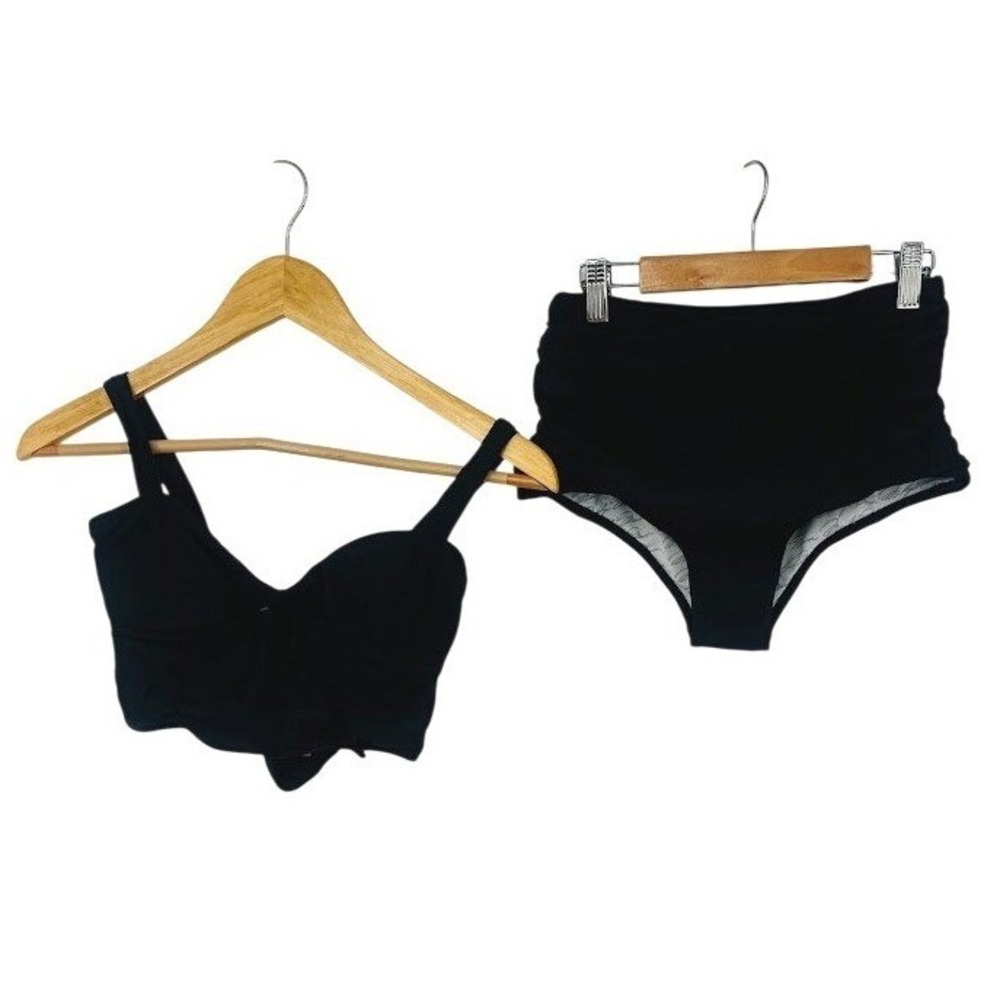 Marilyn Monroe Bikini Swimsuit Women S Black Retro High Waisted 2 Pc Rockabilly
